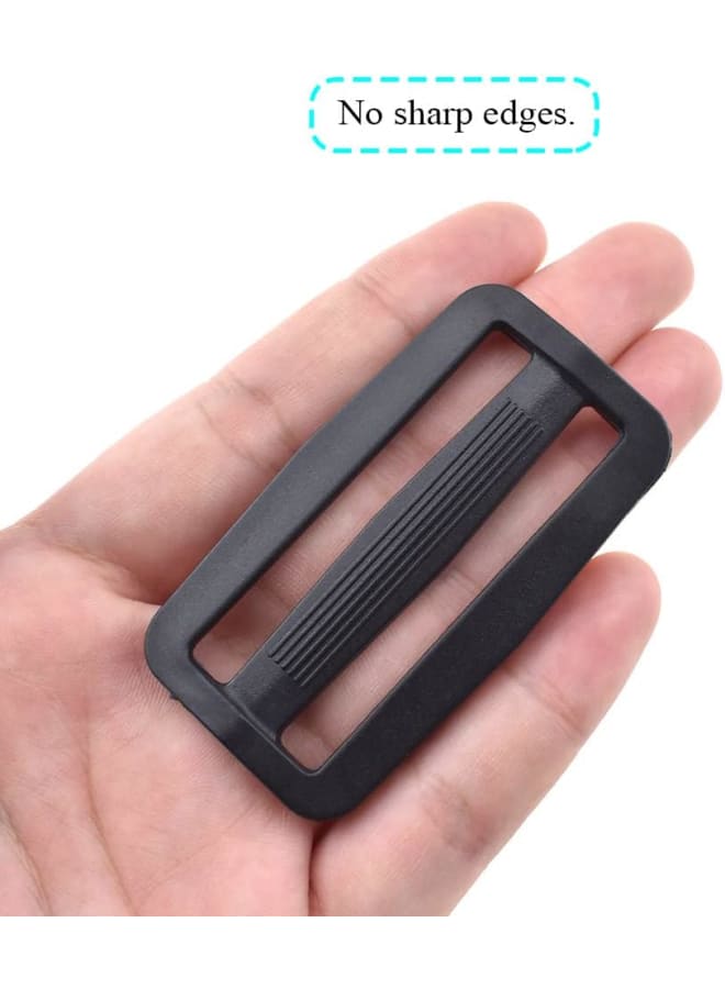 2 Inch Tri Glides Slides Clips Buckles Gripping Knurled Edge No Slipping Solid 10 for Collars Aprons Sling Bag Adjustable Straps Belt Big Slots No Sharp Edges No Sewing - Image 4