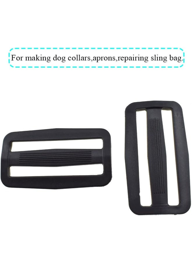 2 Inch Tri Glides Slides Clips Buckles Gripping Knurled Edge No Slipping Solid 10 for Collars Aprons Sling Bag Adjustable Straps Belt Big Slots No Sharp Edges No Sewing - Image 5