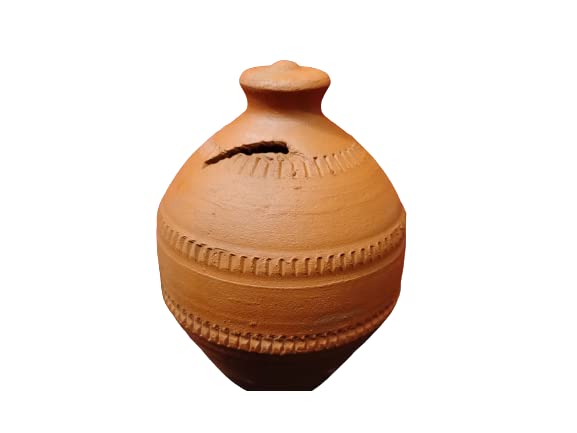 NRSON® Coin Bank |Terracotta Mitti Cool Gullak |Mitti Ki Gullak for Kids [Pack of 1 ] Brown Color - Image 3
