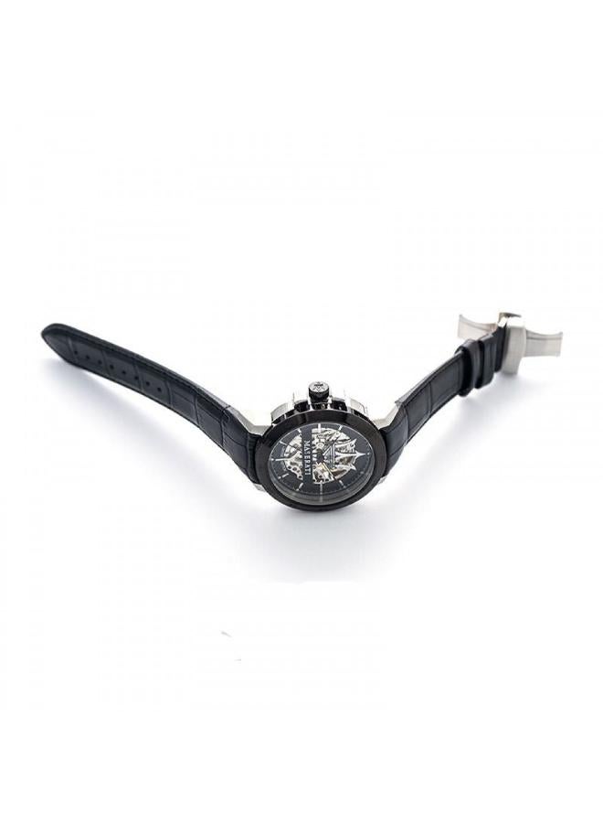 Maserati Automatic Black Dial Black Leather Strap Watch For Men - R8821119007 - Image 2