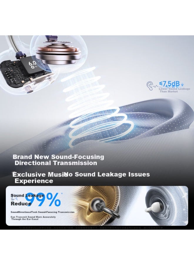 Viken  Latest Berlin Sound Premium Bone Conduction Bluetooth Ear Clip Wireless Open-ear Sports Running Noise-cancelling Long Battery Life Headphones - Image 3