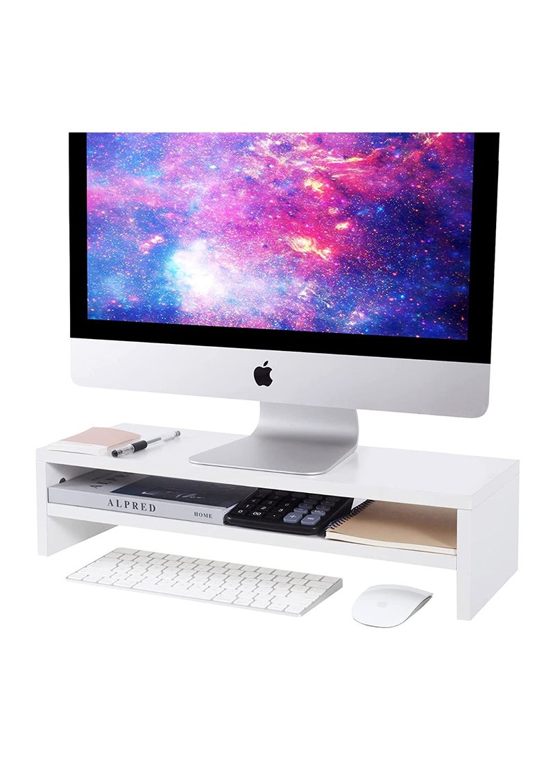 Mahmayi - Mahmayi White MSR-WHT Monitor Stand Riser for Laptop Computer/TV/PC/Printer, Multifunctional Systems - Image 1