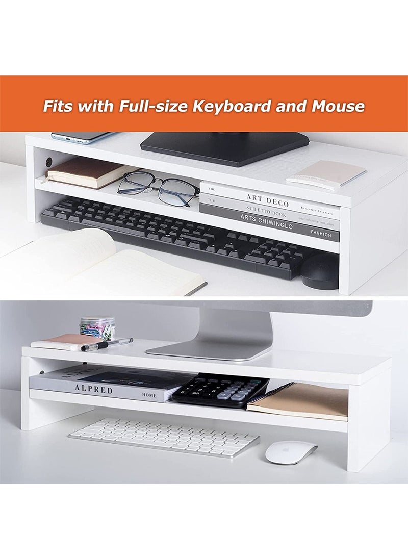 Mahmayi - Mahmayi White MSR-WHT Monitor Stand Riser for Laptop Computer/TV/PC/Printer, Multifunctional Systems - Image 1