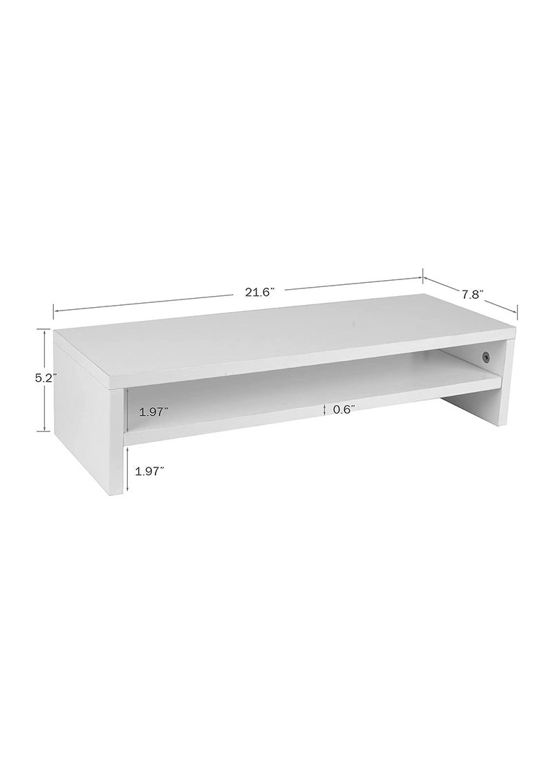 Mahmayi - Mahmayi White MSR-WHT Monitor Stand Riser for Laptop Computer/TV/PC/Printer, Multifunctional Systems - Image 1