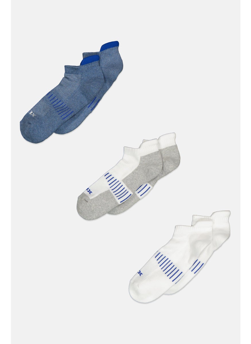 RBX Men 3 Pairs Brand Logo Socks, Multicolor  - Image 1