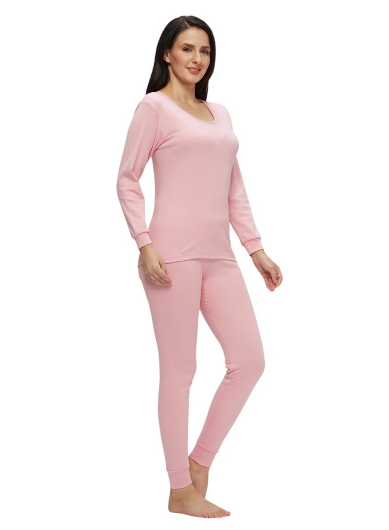 BYC WOMEN'S INNER FULL BODY THERMAL SET - PINK - Image 3