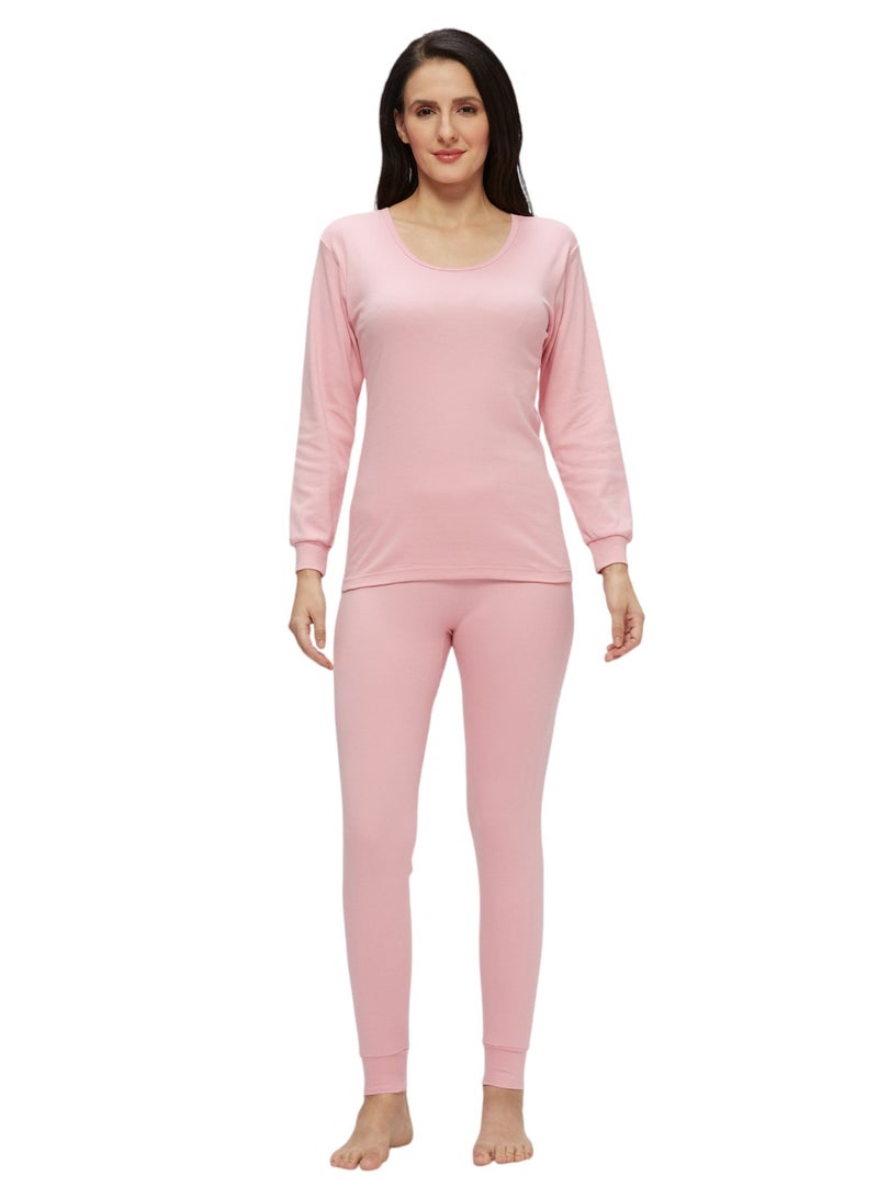 BYC WOMEN'S INNER FULL BODY THERMAL SET - PINK - Image 1