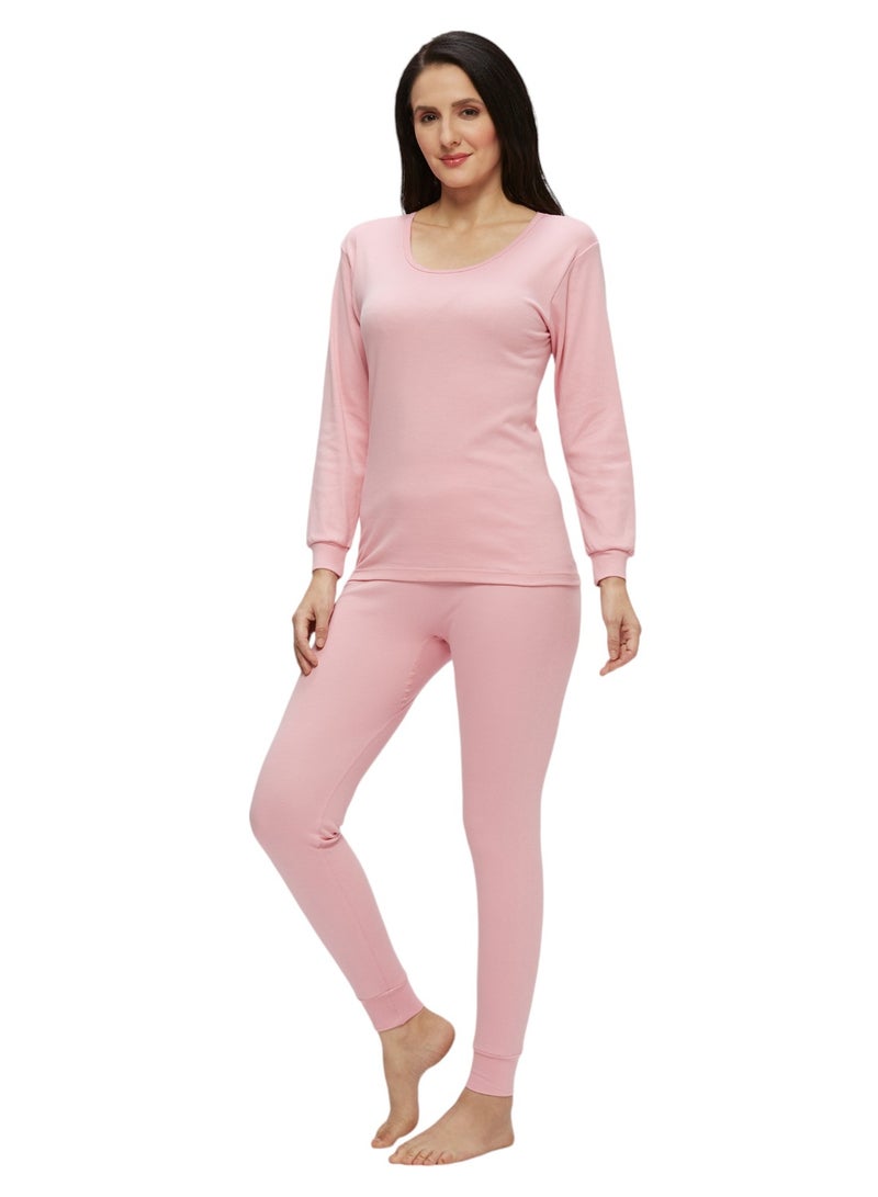 BYC WOMEN'S INNER FULL BODY THERMAL SET - PINK - Image 2