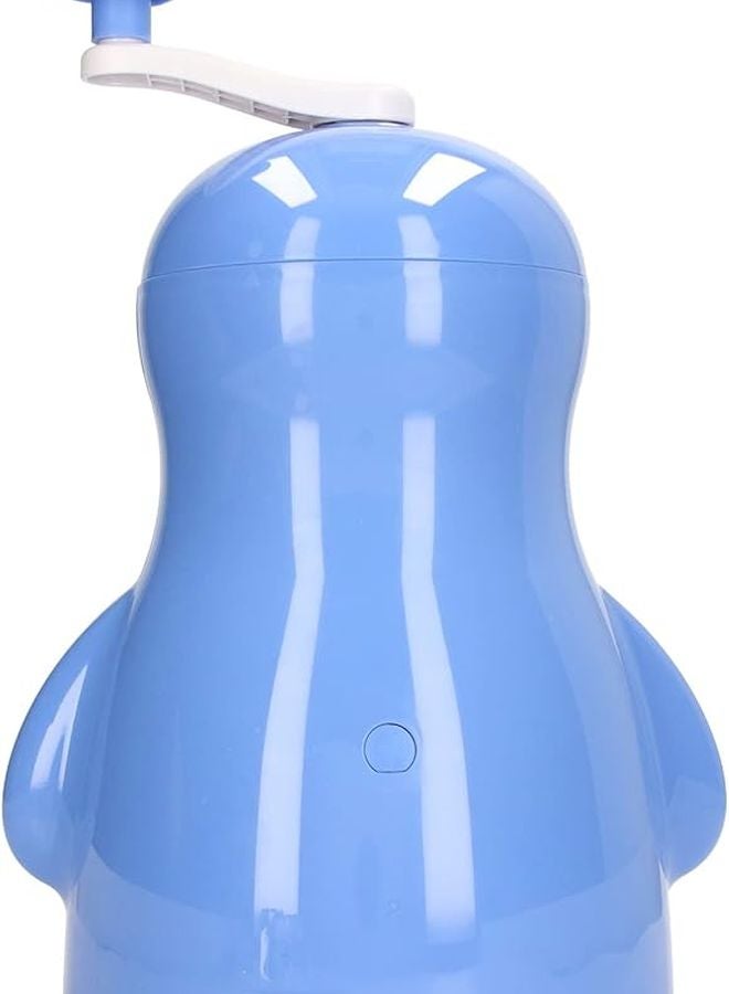 Penguin Shape Blue Manual Snow Cone Maker Portable Kitchen Accessory - Image 4