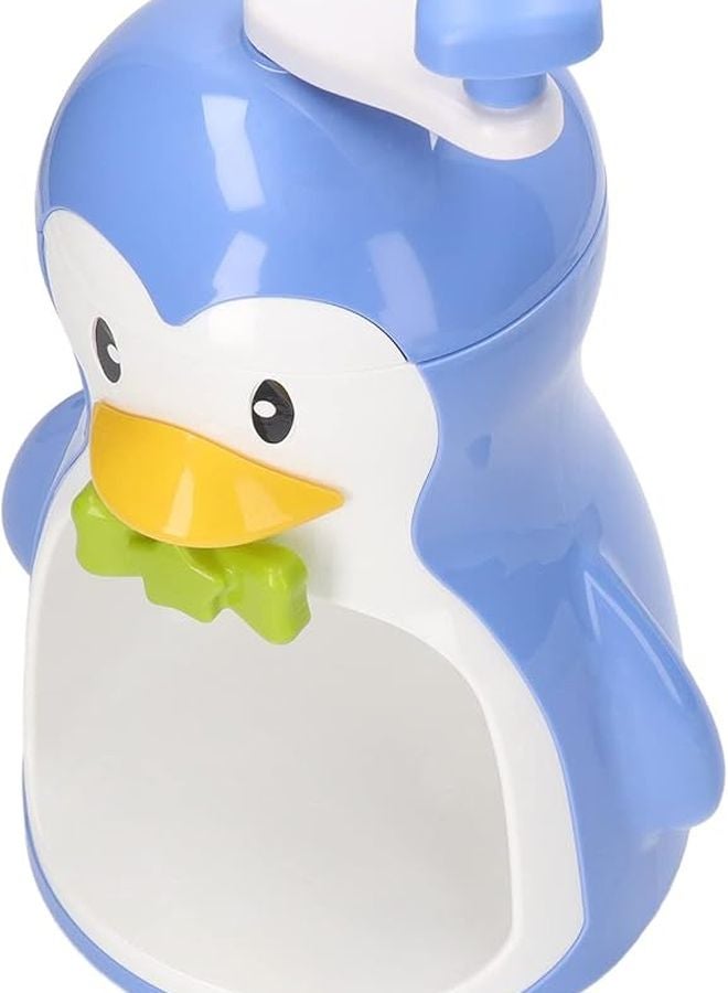 Penguin Shape Blue Manual Snow Cone Maker Portable Kitchen Accessory - Image 5