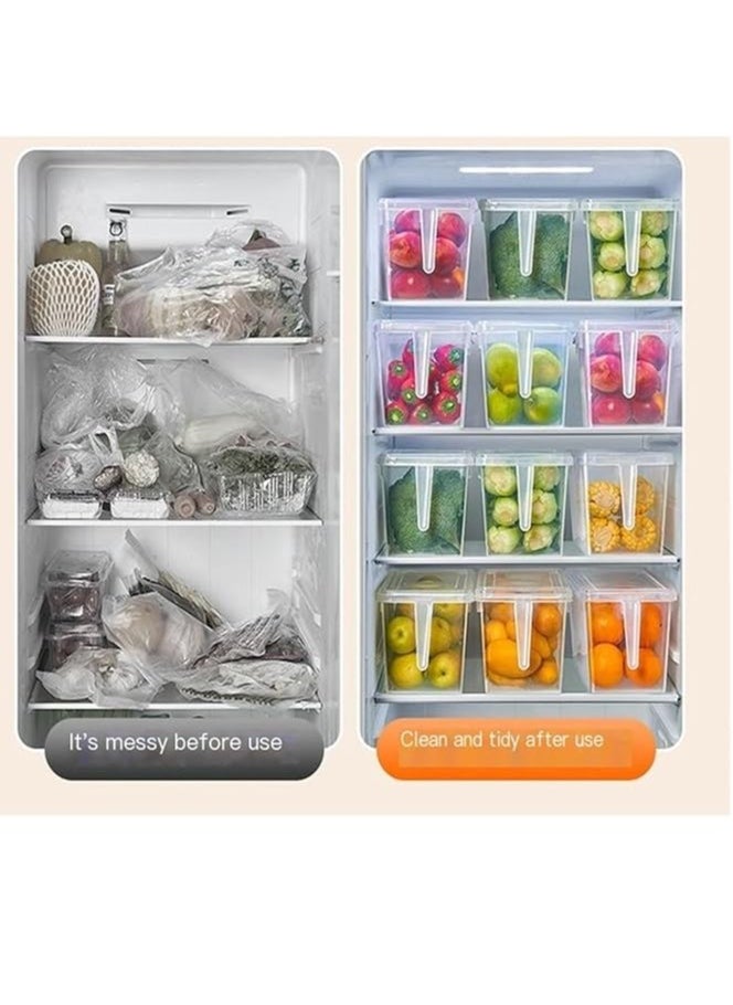 Generic 3 pc Refrigerator Storage Box Food Grade Crisper Kitchen Vegetable And Fruit Suitable For Coffee Beans Snack Storage Kitchen Storage Room Fruit Food Container  - Image 3