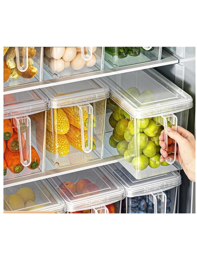 Generic 3 pc Refrigerator Storage Box Food Grade Crisper Kitchen Vegetable And Fruit Suitable For Coffee Beans Snack Storage Kitchen Storage Room Fruit Food Container  - Image 2