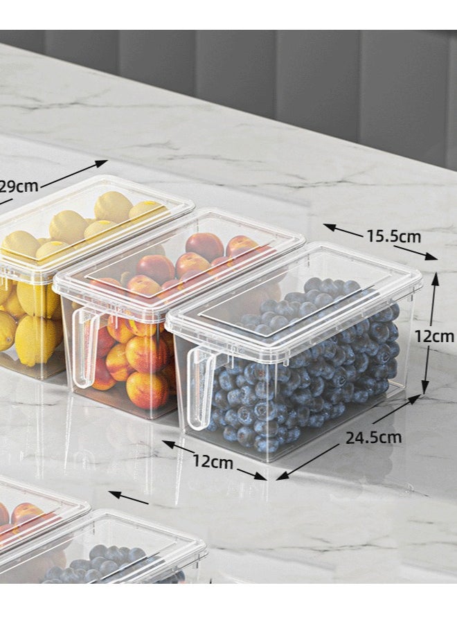 Generic 3 pc Refrigerator Storage Box Food Grade Crisper Kitchen Vegetable And Fruit Suitable For Coffee Beans Snack Storage Kitchen Storage Room Fruit Food Container  - Image 1