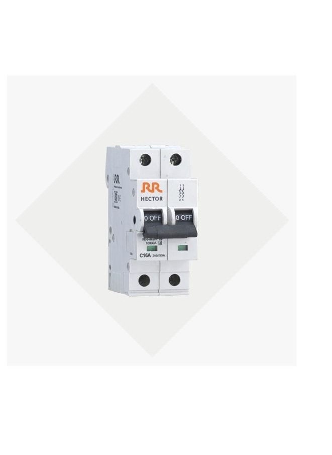 RR - MCB Double Pole C Curve 10kA 16A - Image 1