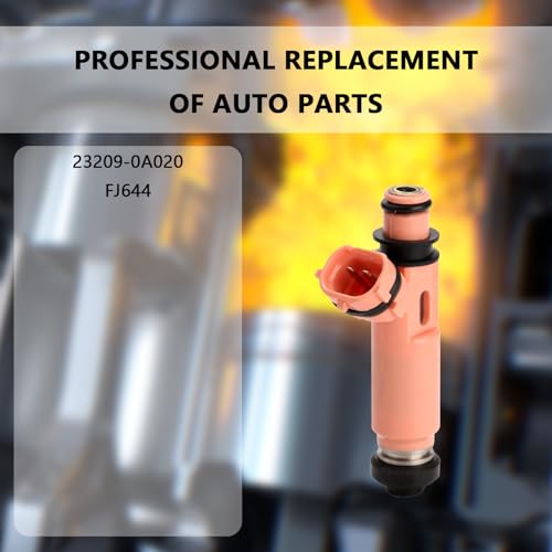 NECATUO Set of 6 Fuel Injectors Compatible with Lexus ES300 ES330 20042006 Toyota Camry Highlander Solara 20052007 Replaces 232090A020 FJ644 - Image 3