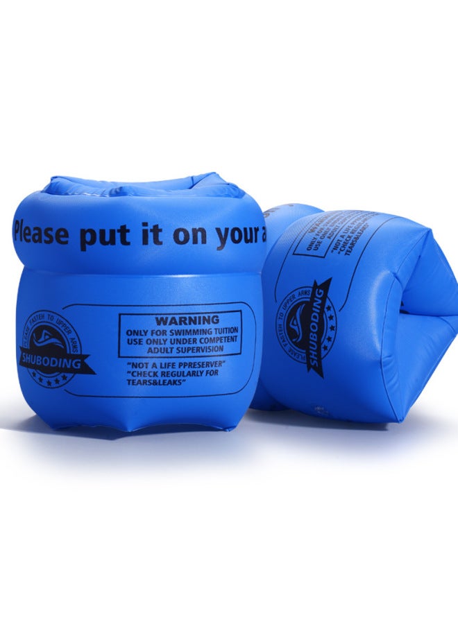Generic Children's Swimming Ring Adult Water Sleeve Airbag Arm Ring Adult Baby Float Sleeve Swimming Equipment Artifact For Men And Women-Color:Increased Thick-Blue - Image 1
