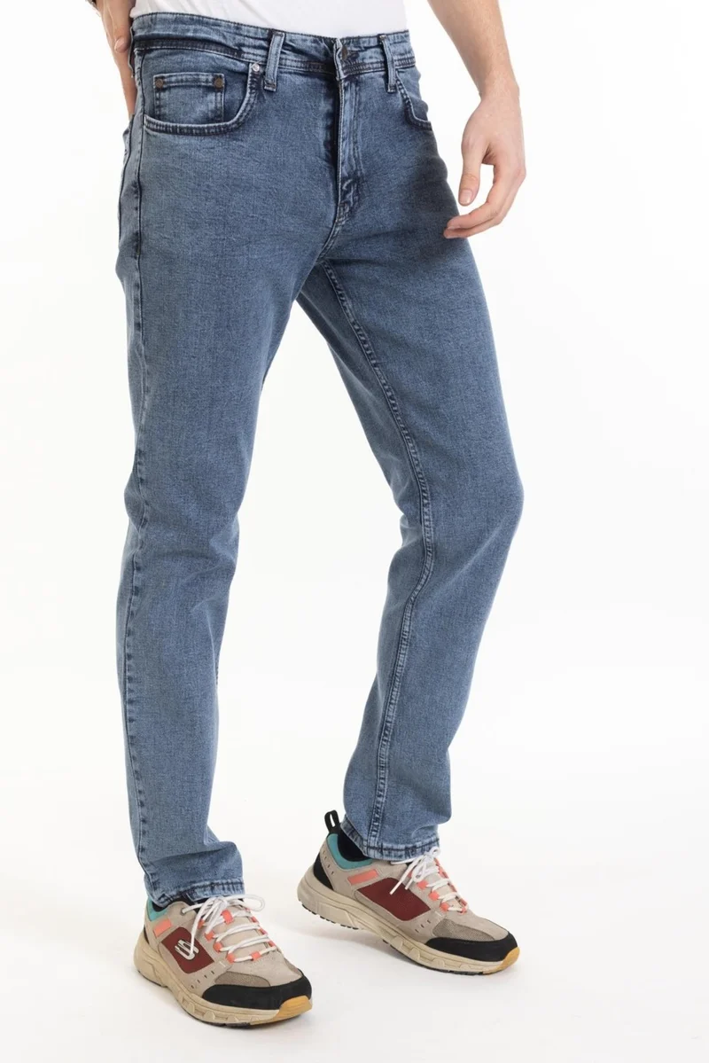 موتلو سيتي Happy City High Quality New Product Comfortable Cut Straight Leg Four Seasons Snow Wash Men's Jeans 4023