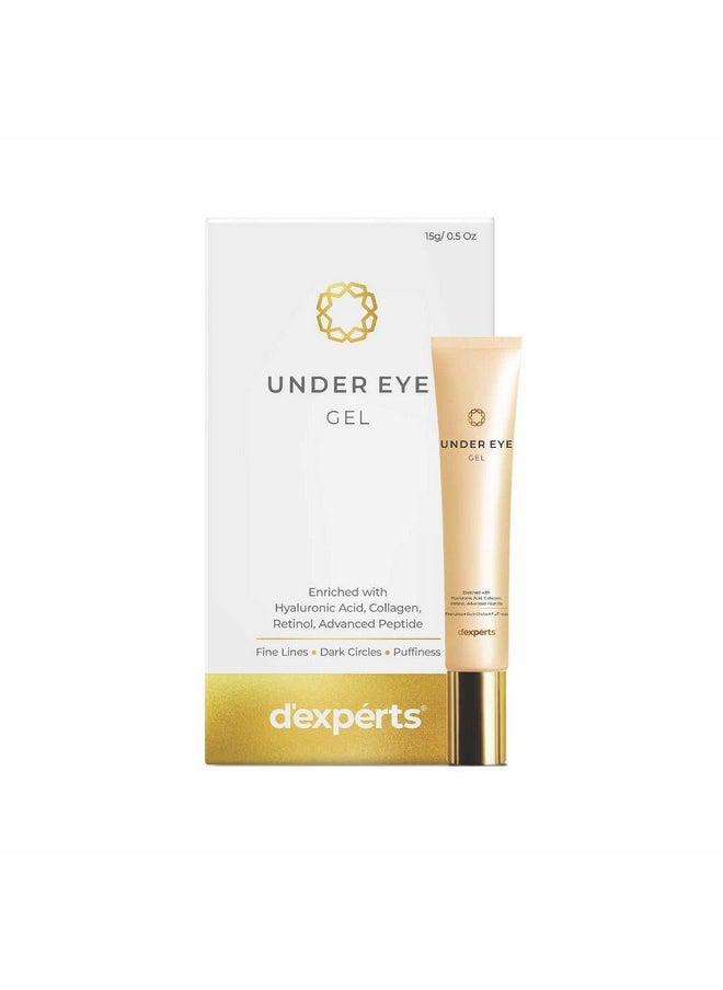 Brinton D'Experts Under Eye Gel Enriched With Hyaluronic Acid Collagen Retinol Peptides Reduces Dark Circles Fine Lines Puffiness & Wrinkles For Men & Women All Skin Types 15G  - Image 1