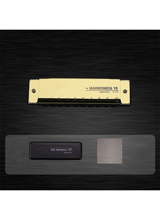 Generic - Harmonica Diatonic Blues Harmonica Key Of C, 10 Holes 20 Tones Blues Harp Mouth Organ Harmonica Stainless Steel Shell For Kids Adults And Beginners - Image 1