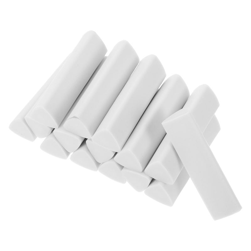 15pcs Triangular Pencil Erasers: Soft White Drawing Art Erasers Sketching Drafting Supplies For School Office Students Artists And Professionals - Image 4