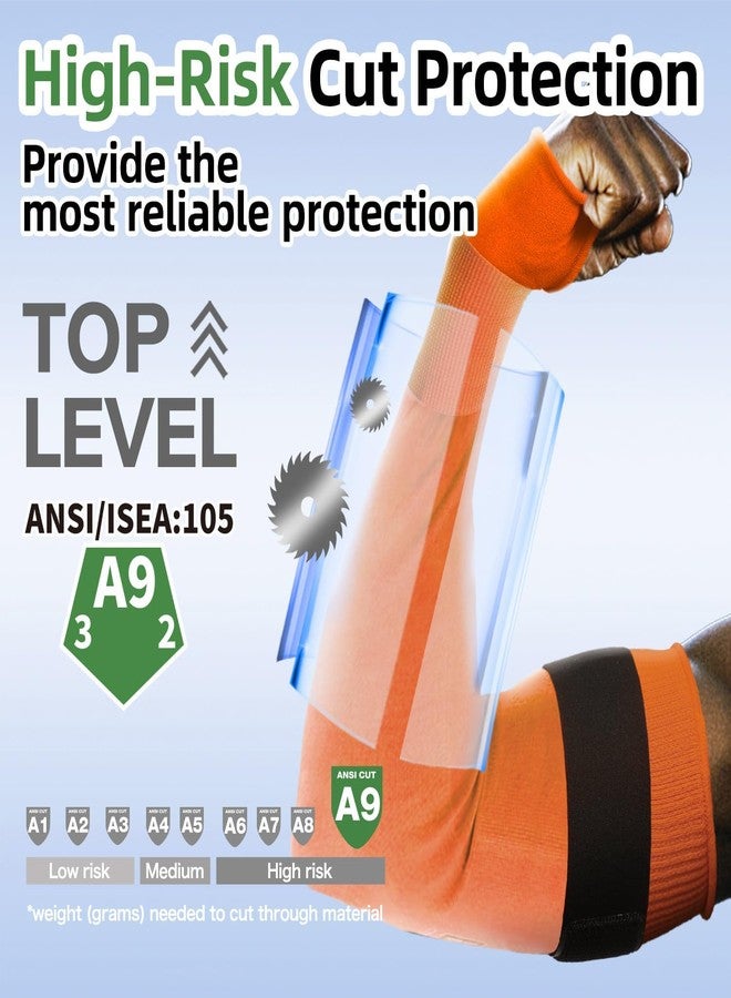 Schwer PRO-SKIN ANSI A9 Cut Resistant Sleeves, PFAS Free for Men and Women, High Risk Arm Protection for Thin Skin, Gardening and Puncture Resistant Arm Sleeves - Image 2