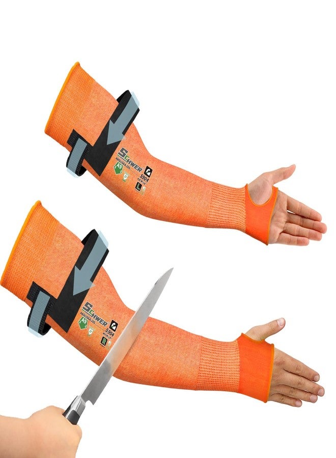 Schwer PRO-SKIN ANSI A9 Cut Resistant Sleeves, PFAS Free for Men and Women, High Risk Arm Protection for Thin Skin, Gardening and Puncture Resistant Arm Sleeves - Image 1