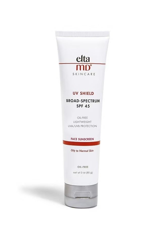 EltaMD UV Shield Broad Spectrum SPF 45 85g, Oil Free, Lightweight, UVA UVB Protection - Image 1