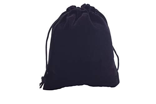 Sansam 50pcs Black Small Velvet Drawstrings Gift Bags Jewelry Pouches for Wedding Favors, Candy Bags, Party Favors, 2.8x3.6'' - Image 2