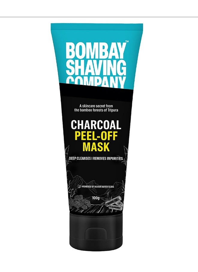 BOMBAY SHAVING COMPANY Activated Charcoal Peel Off Mask With 10X Detoxifying Power, Fights Pollution And De-Tans Skin For Men And Women, 100G (Pack Of 1)  - Image 1