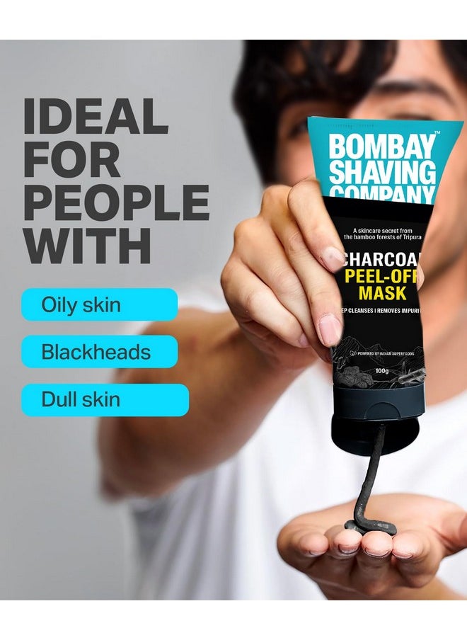 BOMBAY SHAVING COMPANY Activated Charcoal Peel Off Mask With 10X Detoxifying Power, Fights Pollution And De-Tans Skin For Men And Women, 100G (Pack Of 1)  - Image 5