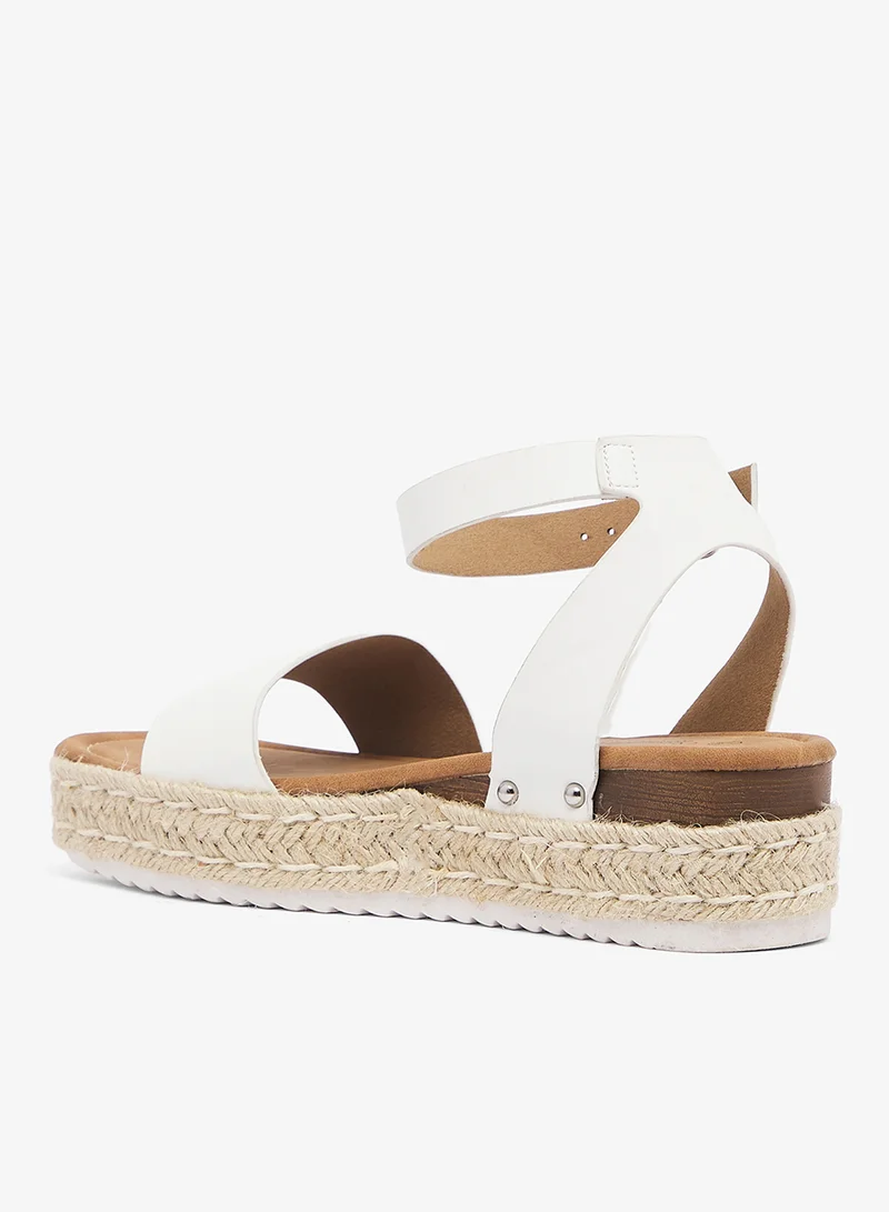 Savannah Collection  Low Wedge Ankle Strap Sandal for Women | Best Price UAE