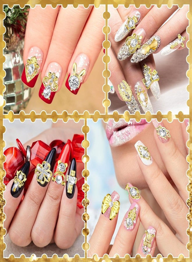 Siifert 100 Pcs 3D Shiny Nail Rhinestones 3D Stars Nail Gems Starlight Nail Jewelry Y2k Charms for Acrylic Nails Decoration Metal Nail Supplies for Women(Gold) - Image 4