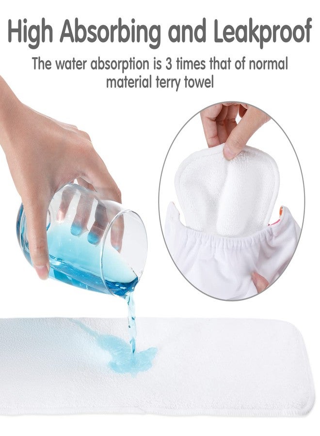 Reginary 24 Pack Cloth Diaper Inserts Reusable Newborn 3 Layer Absorbent Breathable Cloth Diaper Inserts Overnight Microfiber Nappy Liners with an Extra Bag - Image 4