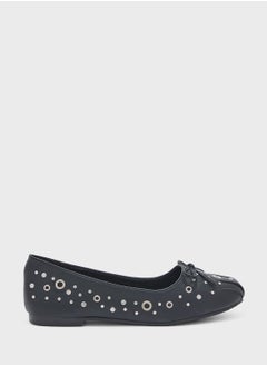 Ginger Eyelet Detail Ballerina  - Image 1