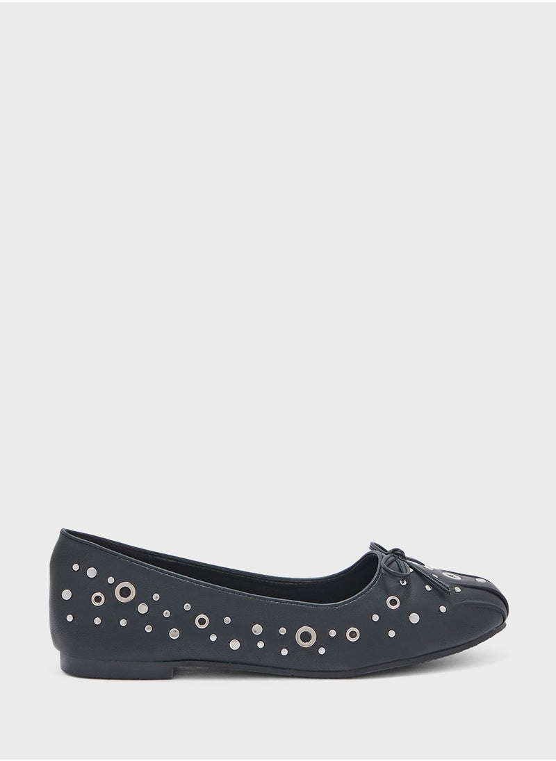 Ginger Eyelet Detail Ballerina  - Image 1