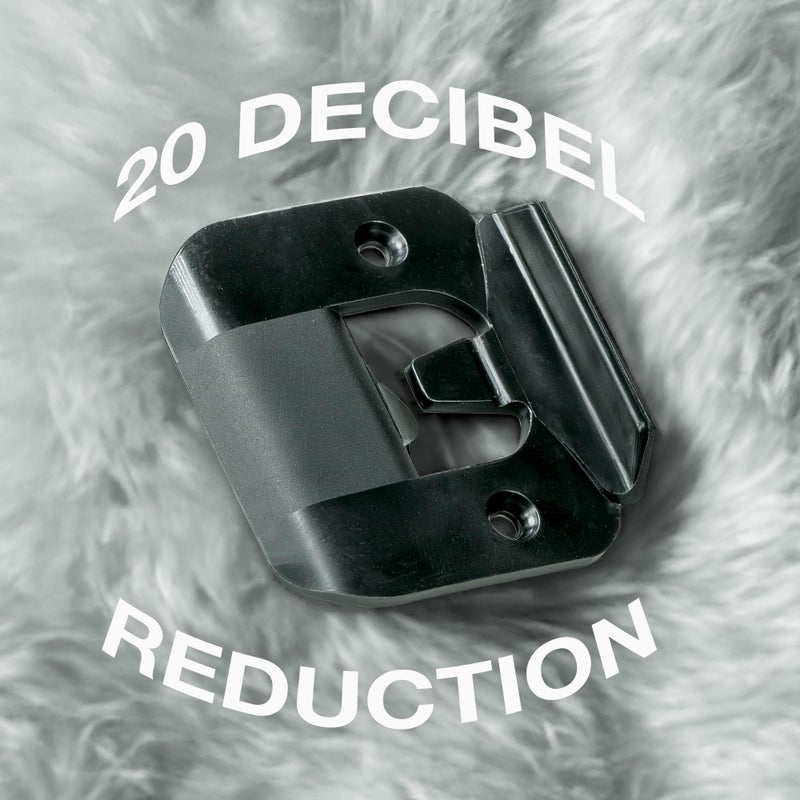 BrainExploder Door Silencer Strike Plate - Flexible, Noise Eliminating Fix for Loud Latches | Fits with No Modifications, Stops Slamming | -20 dB | 4X Quieter | Black/Two Pack - Image 3