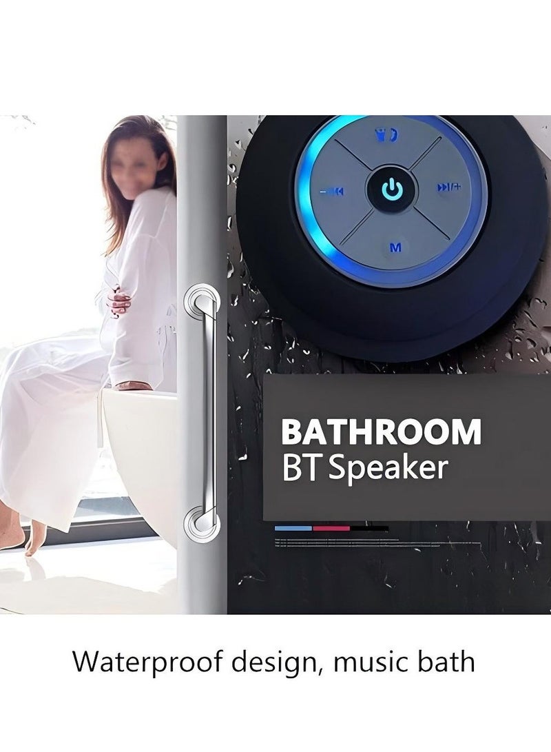 ZTEK Bluetooth Shower Speaker, Bluetooth Speaker Shower, Dust/Steam/Waterproof Shower Speaker with Suction Cup, Small Portable Wireless Speaker for Bathroom, Beach, Sauna - Image 4