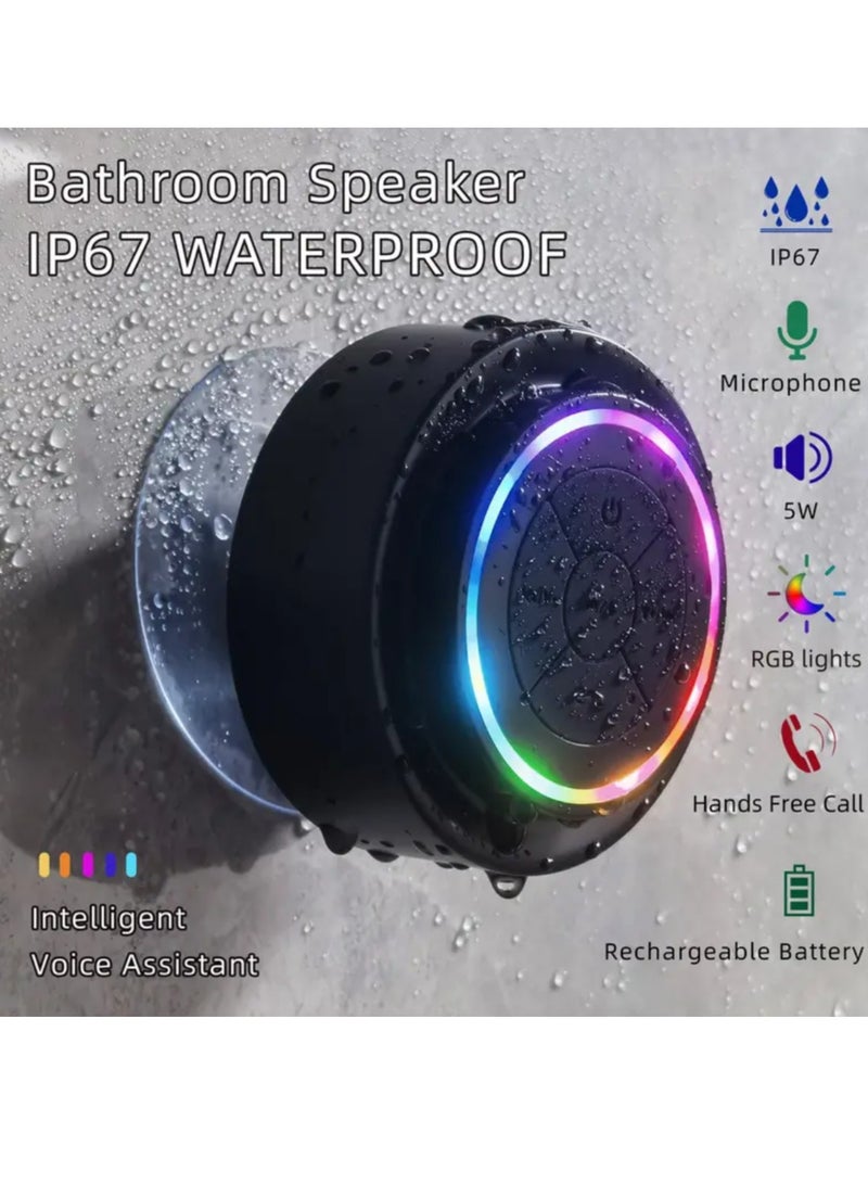 ZTEK Bluetooth Shower Speaker, Bluetooth Speaker Shower, Dust/Steam/Waterproof Shower Speaker with Suction Cup, Small Portable Wireless Speaker for Bathroom, Beach, Sauna - Image 1