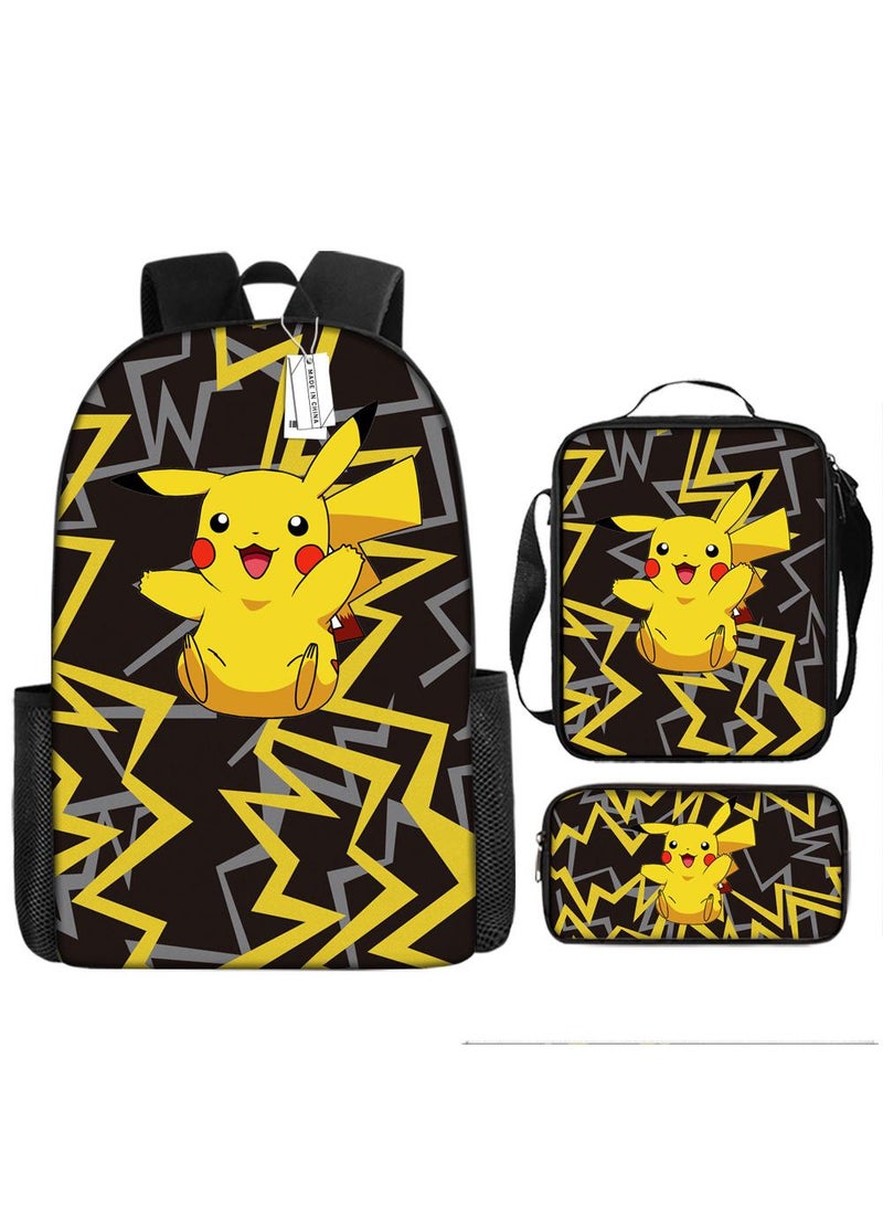 general مجموعة حقيبة ظهر مطبوعة ثلاثية الأبعاد من بوكيمون مكونة من 3 قطع - Image 1