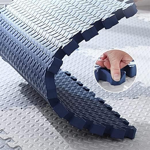 SIGNATRON Fitness Puzzle Mat, Gym Floor Mat, Exercise Mat, Interlocking Tiles, Protective Flooring for Gym Equipment and Workouts, Gym mats for Floor (8Pc || 32 SqFt, White) - Image 5