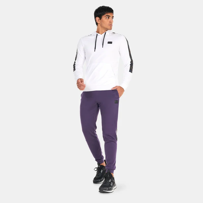 EA7 Emporio Armani Men's Train Logo Series Tape Hoodie