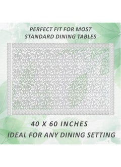 Kuber Industries Kuber Industries Center Table Cover | PVC Silver Lace Stone Print Center Table Cover | Center Table Cover for Living Room | Hall | CTC | 40x60 | Transparent  - Image 3