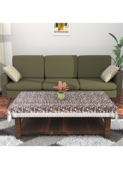 Kuber Industries Kuber Industries Center Table Cover | PVC Silver Lace Stone Print Center Table Cover | Center Table Cover for Living Room | Hall | CTC | 40x60 | Transparent  - Image 2