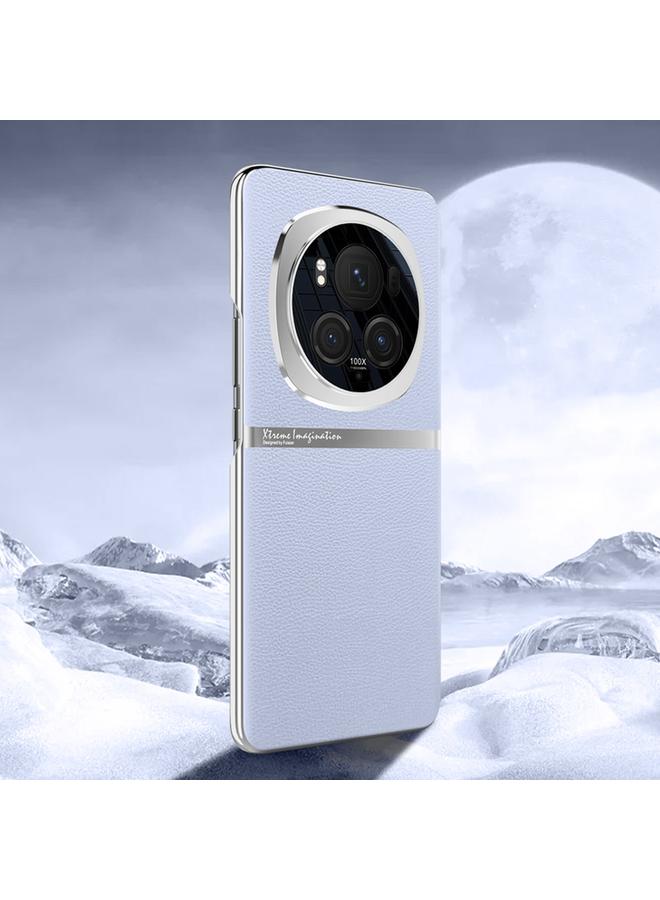 The Bros Phone Case For Honor Magic6 Pro Electroplating Plain-leather All-inclusive Shockproof Phone Phone Case - Image 1