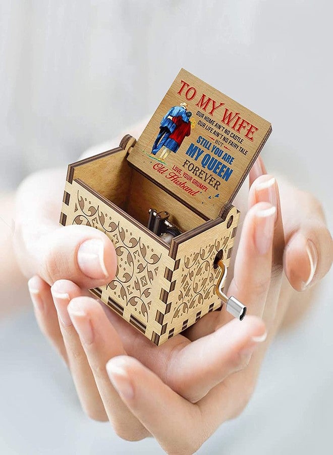 Hefonti Birthday Gift for Wife Music Box Play You are My Sunshine, Gifts for Wife Girlfriend Fiancee Christmas Anniversary Valentine's Day Wooden Musical Box - Image 3