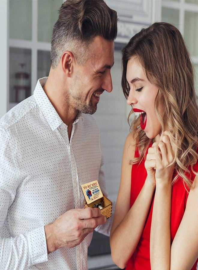 Hefonti Birthday Gift for Wife Music Box Play You are My Sunshine, Gifts for Wife Girlfriend Fiancee Christmas Anniversary Valentine's Day Wooden Musical Box - Image 5