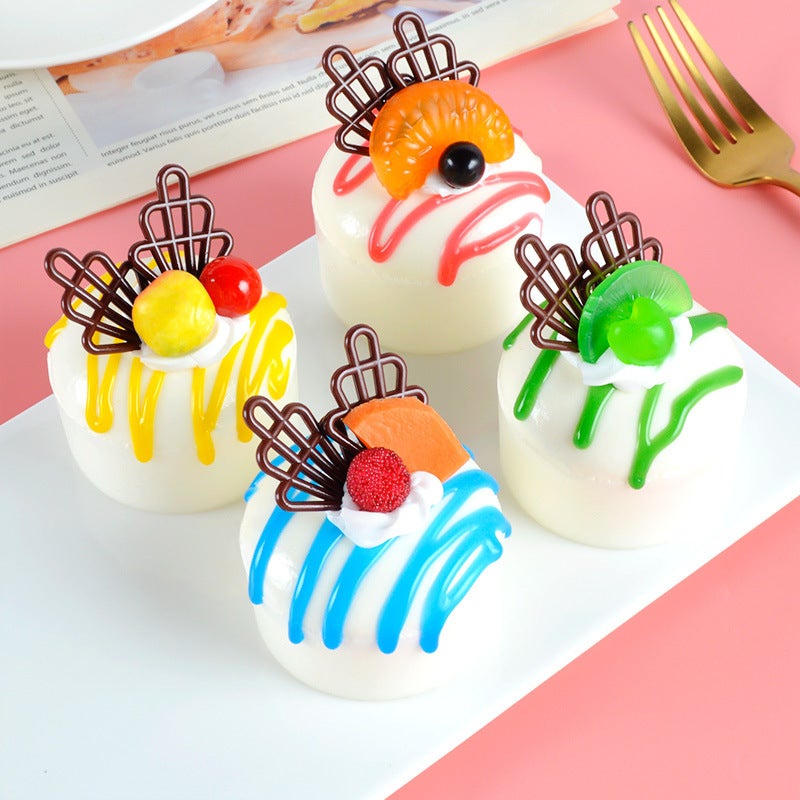 Realistic Caterpillar Bread Cake Model Random 6 Chocolate Cupcakes 