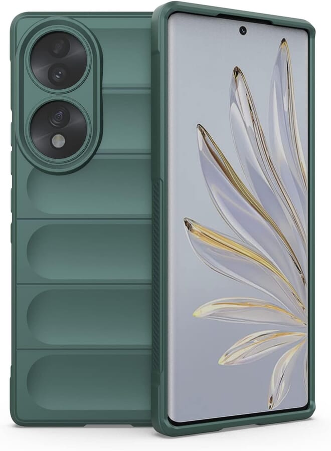 compatible with Honor 70 5G global Magic Shield TPU + Silicone Shockproof Phone Case For Honor 70 5g (green) assorted colors