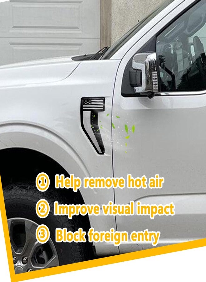 CFDSDE Fender Vent for F150 2021-2024 Fender Emblems Front Fender Badge Side Vent Cover for F150 Accessories XL XLT Lariat Limited Platinum, 1 Pair (21F150-Vents) - Image 4