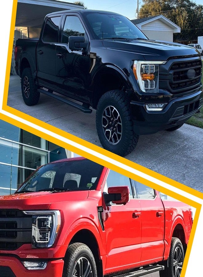 CFDSDE Fender Vent for F150 2021-2024 Fender Emblems Front Fender Badge Side Vent Cover for F150 Accessories XL XLT Lariat Limited Platinum, 1 Pair (21F150-Vents) - Image 5